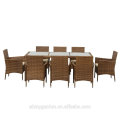 Rattan Patio Dinning Tisch Stuhl Set gepolstert Gartenmöbel Set (KD)